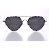 Жіночі сонцезахисні окуляри 10083 хакі з чорною лінзою 