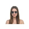 Жіночі сонцезахисні окуляри 10083 хакі з чорною лінзою 