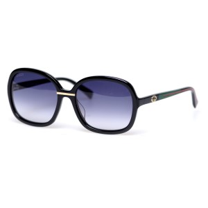 Gucci сонцезащитные очки 11401 чёрные с чёрной линзой 