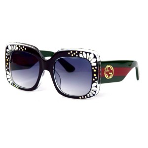 Gucci сонцезащитные очки 11738 чёрные с чёрной линзой 