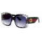 Gucci сонцезащитные очки 11738 чёрные с чёрной линзой . Photo 1