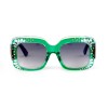 Gucci сонцезахисні окуляри 11739 зелені з чорною лінзою 