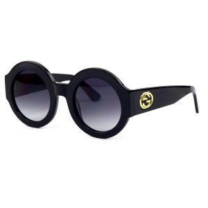 Gucci сонцезащитные очки 11740 чёрные с чёрной линзой 