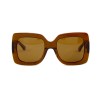 Gucci сонцезащитные очки 11741 коричневые с коричневой линзой 
