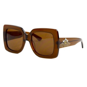 Gucci сонцезахисні окуляри 11741 коричневі з коричневою лінзою 