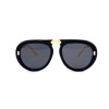Gucci сонцезащитные очки 11742 чёрные с чёрной линзой 