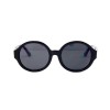 Gucci сонцезащитные очки 11744 чёрные с чёрной линзой 