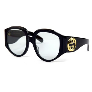 Gucci сонцезахисні окуляри 11745 чорні з прозорою лінзою 