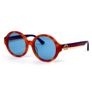 Gucci сонцезащитные очки 11747 оранжевые с синей линзой 
