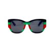 Gucci сонцезащитные очки 11750 чёрные с чёрной линзой 