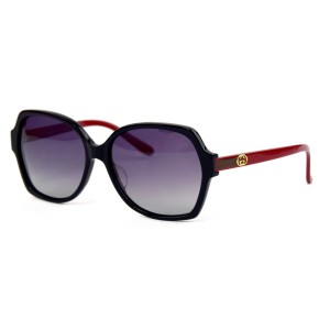 Gucci сонцезащитные очки 11753 чёрные с чёрной линзой 