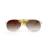 Gucci сонцезащитные очки 11754 белые с коричневой линзой 