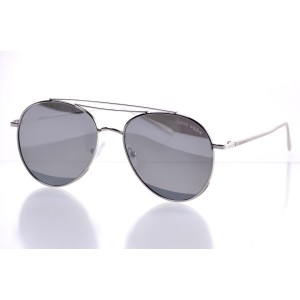 Жіночі сонцезахисні окуляри 10086 срібні з ртутною лінзою 