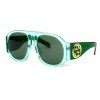 Gucci сонцезахисні окуляри 11762 зелені з зеленою лінзою 
