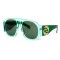 Gucci сонцезащитные очки 11762 зелёные с зелёной линзой . Photo 1