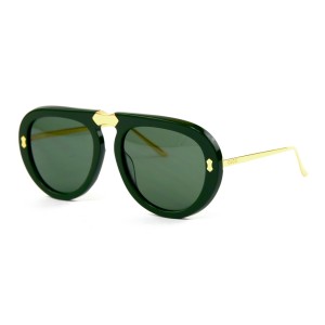 Gucci сонцезахисні окуляри 11765 зелені з зеленою лінзою 