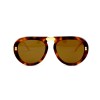 Gucci сонцезащитные очки 11766 леопардовые с коричневой линзой 