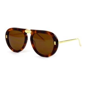 Gucci сонцезахисні окуляри 11766 леопардові з коричневою лінзою 