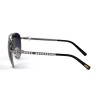 Gucci сонцезахисні окуляри 11767 срібні з чорною лінзою 