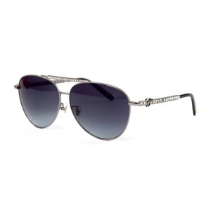 Gucci сонцезащитные очки 11767 серебряные с черной линзой 