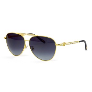 Gucci сонцезащитные очки 11768 золотые с черной линзой 