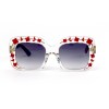 Gucci сонцезахисні окуляри 11770 червоні з блакитною лінзою 