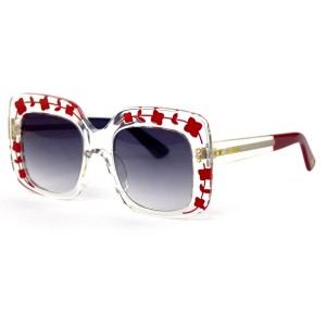 Gucci сонцезащитные очки 11770 красные с голубой линзой 