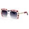 Gucci сонцезащитные очки 11770 красные с голубой линзой . Photo 1