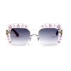 Gucci сонцезащитные очки 11771 розовые с голубой линзой 