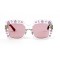 Gucci сонцезащитные очки 11772 розовые с розовой линзой . Photo 2