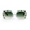Gucci сонцезахисні окуляри 11773 зелені з зеленою лінзою 
