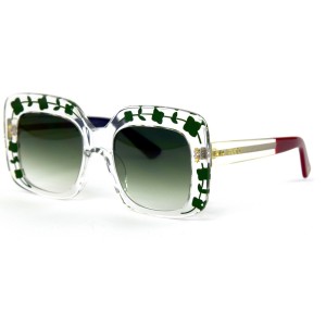 Gucci сонцезащитные очки 11773 зелёные с зеленой линзой 