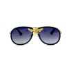 Gucci сонцезахисні окуляри 11779 чорні з чорною лінзою 
