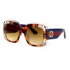 Gucci сонцезащитные очки 11782 коричневые с коричневой линзой 