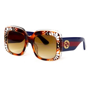 Gucci сонцезащитные очки 11782 коричневые с коричневой линзой 