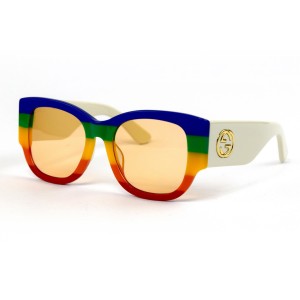 Gucci сонцезащитные очки 11785 белые с желтой линзой 