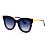 Gucci сонцезахисні окуляри 11807 чорні з блакитною лінзою 