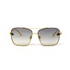 Gucci сонцезащитные очки 12024 золотые с серой линзой 
