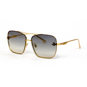 Gucci сонцезахисні окуляри 12024 золоті з сірою лінзою 