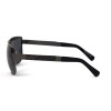 Gucci сонцезащитные очки 12026 металлик с чёрной линзой 