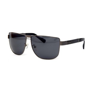 Gucci сонцезащитные очки 12026 металлик с чёрной линзой 