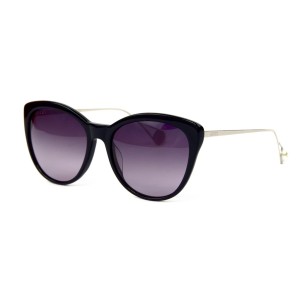 Gucci сонцезащитные очки 12030 чёрные с коричневой линзой 