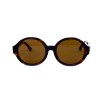 Gucci сонцезахисні окуляри 12332 коричневі з коричневою лінзою 