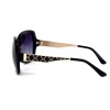 Gucci сонцезащитные очки 12334 чёрные с сиреневой линзой 