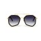 Gucci сонцезащитные очки 12341 золотые с чёрной линзой . Photo 2