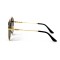 Gucci сонцезащитные очки 12341 золотые с чёрной линзой . Photo 3