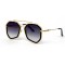 Gucci сонцезащитные очки 12341 золотые с чёрной линзой . Photo 1