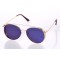 Женские сонцезащитные очки 10091 золотые с синей линзой . Photo 1