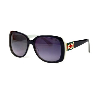 Gucci сонцезахисні окуляри 12346 сірі з чорною лінзою 