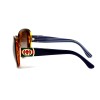 Gucci сонцезащитные очки 12347 чёрные с коричневой линзой 